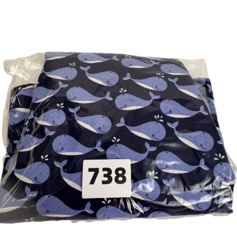 Gymboree Whale Print Dress Girls Size 5 Navy Blue Cotton Sleeveless Vintage 2003